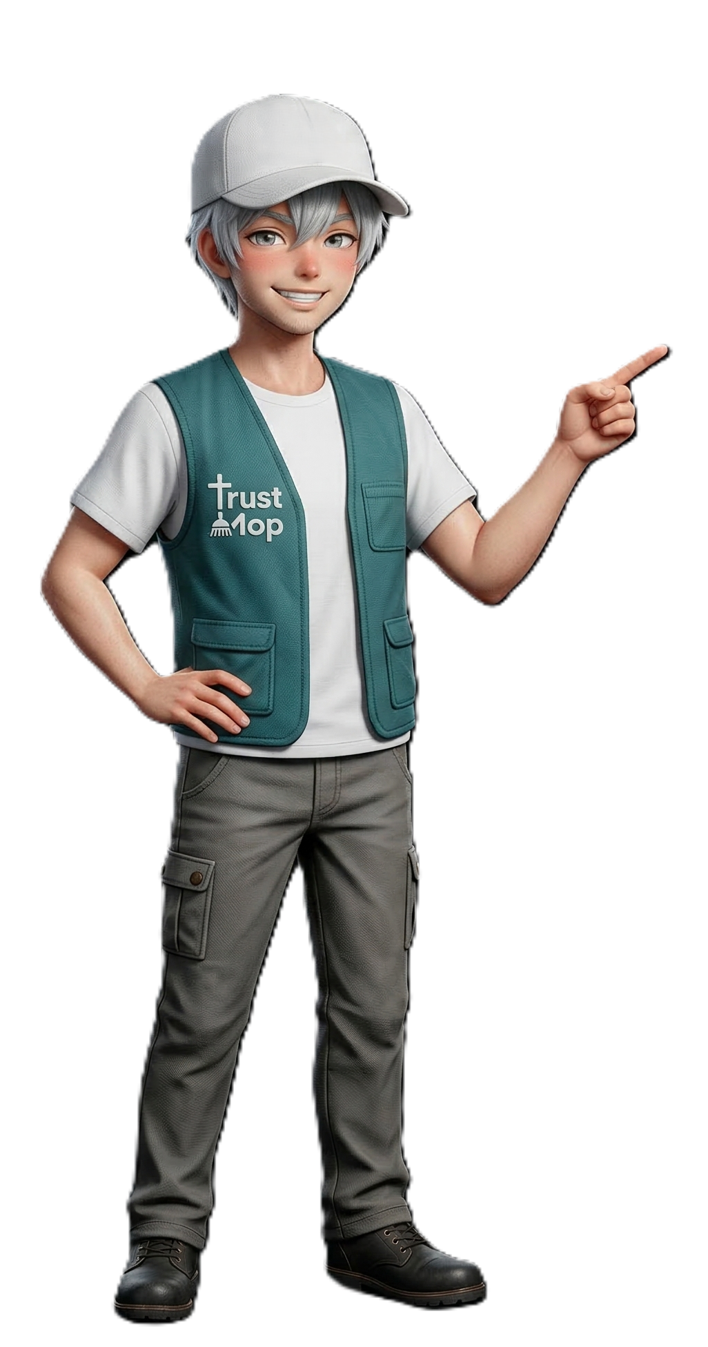 TrustMop character pointing